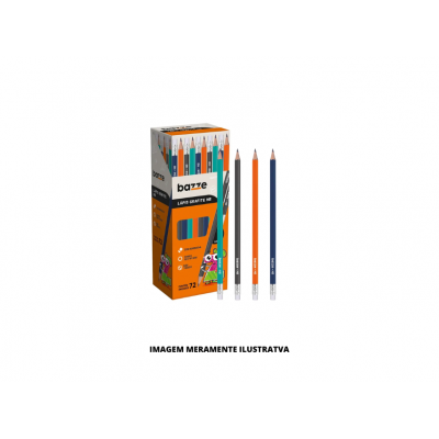 LAPIS GRAFITE - BAZZE - BORRACHA HB SEXT - CX72
